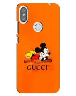 Чохол для Xiaomi Redmi S2 з картинкою «Міккі Маус Gucci — помаранч»
