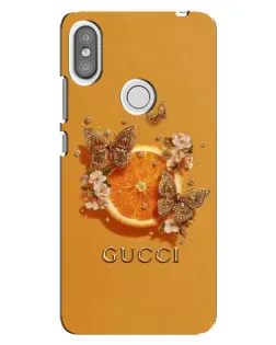 Чохол для Xiaomi Redmi S2 з картинкою «Gucci — золоті метелики»