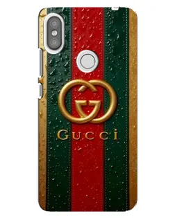 Чохол для Xiaomi Redmi S2 з картинкою «Gucci — фірмова смуга та золото»