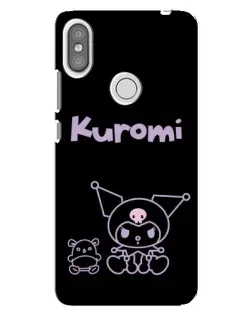 Чохол для Xiaomi Redmi S2 з картинкою «Kuromi — чорний мінімалізм»