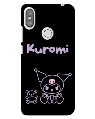 Чехол для Xiaomi Redmi S2 с картинкой «Kuromi — черный минимализм»