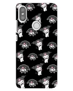 Чехол для Xiaomi Redmi S2 с картинкой «Черный паттерн Kuromi»