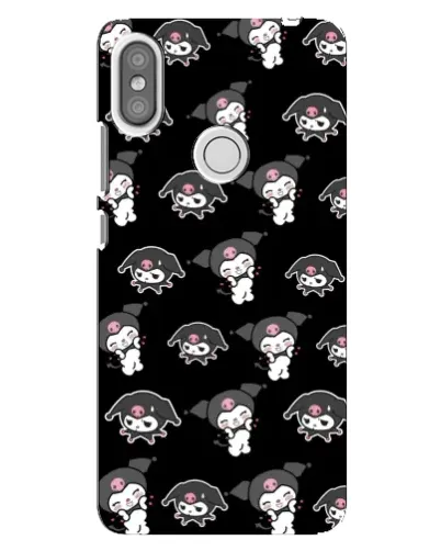 Чехол для Xiaomi Redmi S2 с картинкой «Черный паттерн Kuromi»