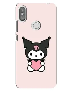 Чехол для Xiaomi Redmi S2 с картинкой «Kuromi и сердце»