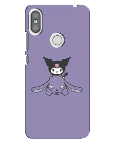 Чехол для Xiaomi Redmi S2 с картинкой «Kuromi на лиловом фоне»