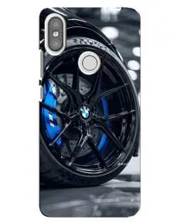 Чехол для Xiaomi Redmi S2 с картинкой «Колесо BMW вблизи»