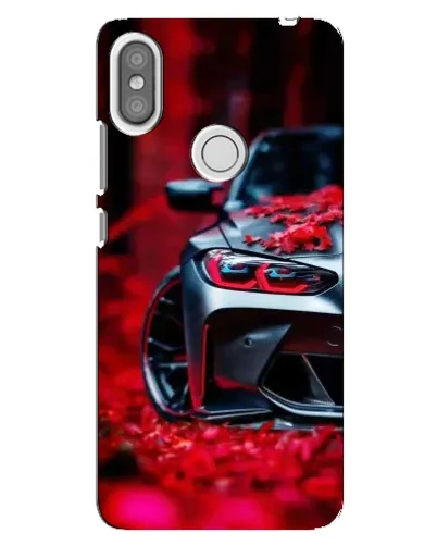 Чехол для Xiaomi Redmi S2 с картинкой «Спортивная BMW и цветы»