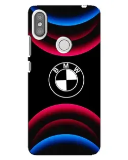 Чехол для Xiaomi Redmi S2 с картинкой «Логотип BMW и неоновые дуги»