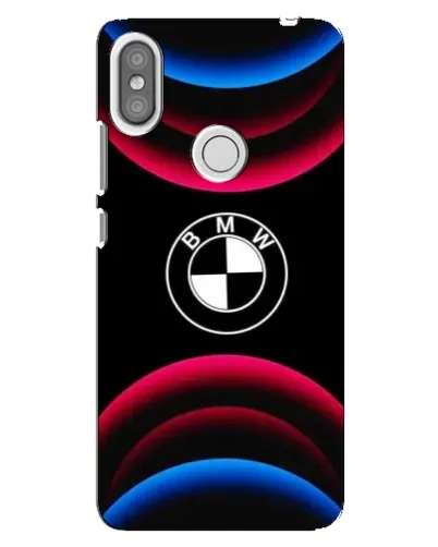Чехол для Xiaomi Redmi S2 с картинкой «Логотип BMW и неоновые дуги»