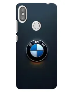 Чехол для Xiaomi Redmi S2 с картинкой «Логотип BMW — минимализм»