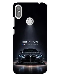 Чохол для Xiaomi Redmi S2 з картинкою «BMW крізь нічне місто»