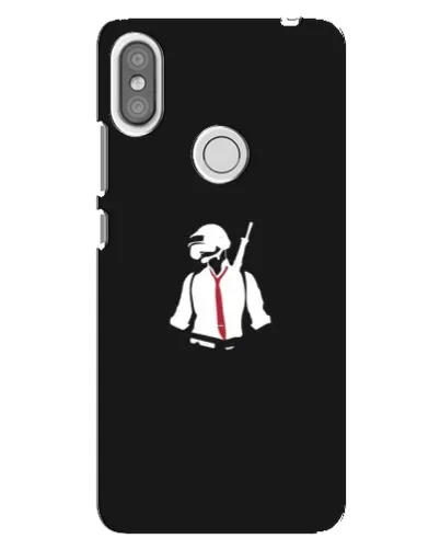 Чехол для Xiaomi Redmi S2 с картинкой «PUBG — силуэт воина»