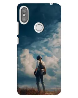 Чехол для Xiaomi Redmi S2 с картинкой «Герой PUBG на скале»