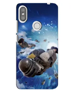 Чехол для Xiaomi Redmi S2 с картинкой «Десант PUBG — прыжок»
