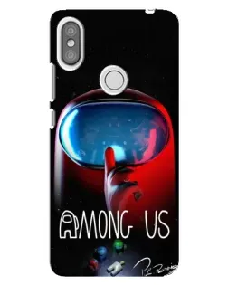 Чохол для Xiaomi Redmi S2 з картинкою «Червоний імпостер — макро»