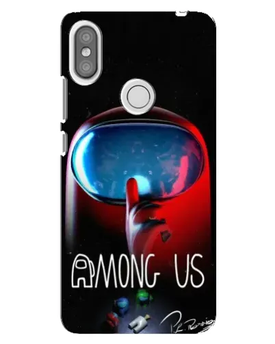 Чехол для Xiaomi Redmi S2 с картинкой «Красный импостер — макро»
