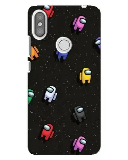 Чохол для Xiaomi Redmi S2 з картинкою «Космічний патерн Among Us»