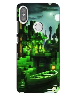 Чохол для Xiaomi Redmi S2 з картинкою «Minecraft лісовий пейзаж»
