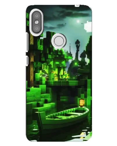 Чехол для Xiaomi Redmi S2 с картинкой «Minecraft лесной пейзаж»