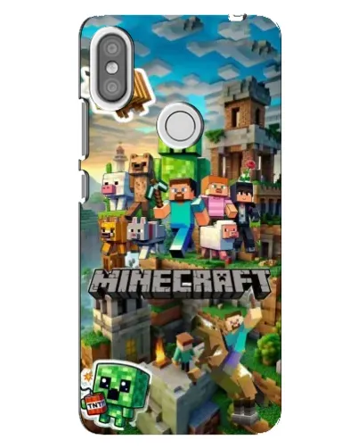 Чехол для Xiaomi Redmi S2 с картинкой «Замок Minecraft»