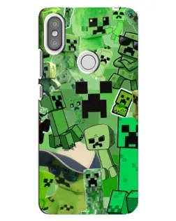 Чохол для Xiaomi Redmi S2 з картинкою «Кріпери Minecraft»