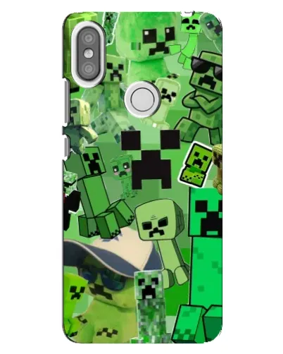 Чехол для Xiaomi Redmi S2 с картинкой «Криперы Minecraft»