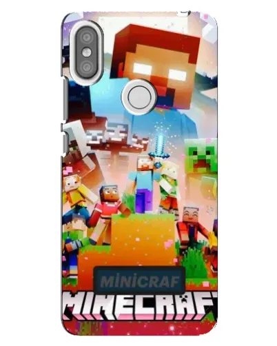 Чехол для Xiaomi Redmi S2 с картинкой «Minecraft герои игры»