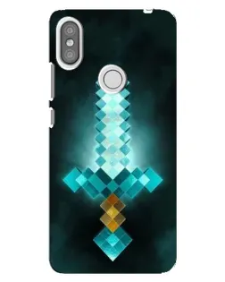 Чехол для Xiaomi Redmi S2 с картинкой «Алмазный меч неон»