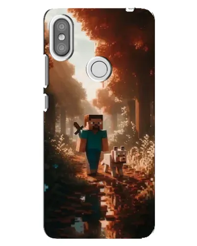 Чехол для Xiaomi Redmi S2 с картинкой «Стив в лесу»