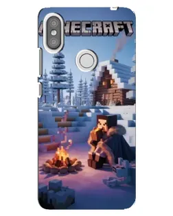 Чехол для Xiaomi Redmi S2 с картинкой «Зимний Minecraft»