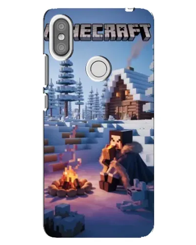 Чехол для Xiaomi Redmi S2 с картинкой «Зимний Minecraft»