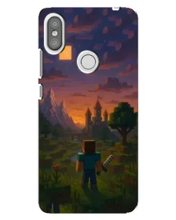 Чехол для Xiaomi Redmi S2 с картинкой «Стив у башни»