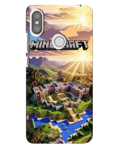Чехол для Xiaomi Redmi S2 с картинкой «Minecraft панорама»