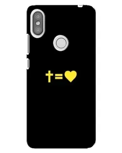 Чехол для Xiaomi Redmi S2 с картинкой «Сердце и Крест»