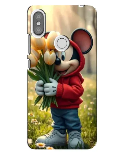 Чохол для Xiaomi Redmi S2 з картинкою «Міккі з тюльпанами»