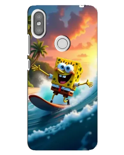 Чохол для Xiaomi Redmi S2 з картинкою «Губка Боб серфінгіст»