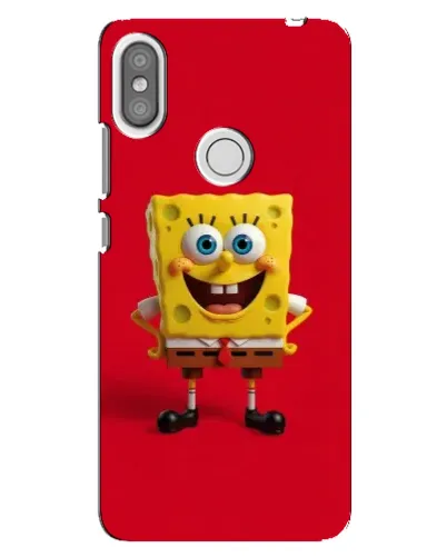 Чохол для Xiaomi Redmi S2 з картинкою «Спанч Боб на червоному»