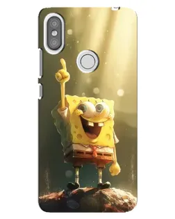 Чохол для Xiaomi Redmi S2 з картинкою «Сяючий Спанч Боб»
