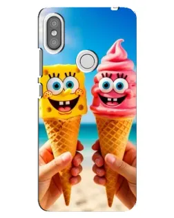 Чохол для Xiaomi Redmi S2 з картинкою «Спанч Боб морозиво»