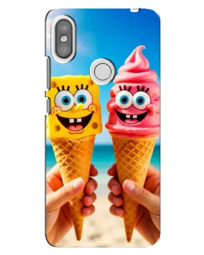 Чохол для Xiaomi Redmi S2 з картинкою «Спанч Боб морозиво»