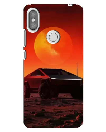 Чехол для Xiaomi Redmi S2 с картинкой «Cybertruck на Марсе»