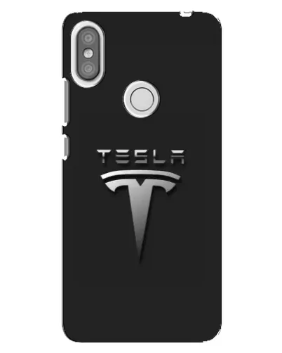 Чехол для Xiaomi Redmi S2 с картинкой «Стальной логотип Tesla»
