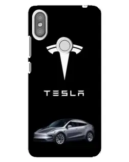 Чехол для Xiaomi Redmi S2 с картинкой «Tesla Model Y»