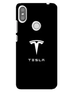 Чехол для Xiaomi Redmi S2 с картинкой «Tesla White Logo»