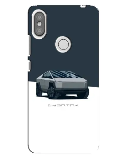 Чехол для Xiaomi Redmi S2 с картинкой «Серебристый Cybertruck Tesla»