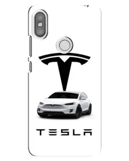 Чехол для Xiaomi Redmi S2 с картинкой «Tesla White Style»