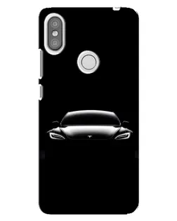 Чехол для Xiaomi Redmi S2 с картинкой «Фары Tesla Night»