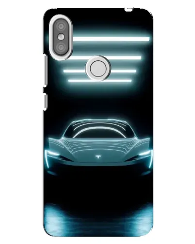 Чехол для Xiaomi Redmi S2 с картинкой «Tesla в неоне»