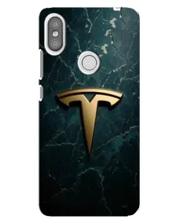 Чехол для Xiaomi Redmi S2 с картинкой «Мраморная Tesla Gold»