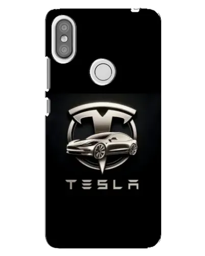 Чехол для Xiaomi Redmi S2 с картинкой «Tesla — серебристое авто»